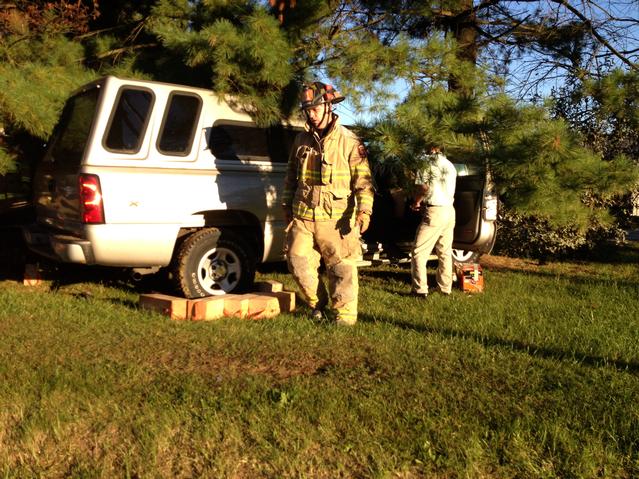 Safety Officer Dave Messaros at a recent crash.